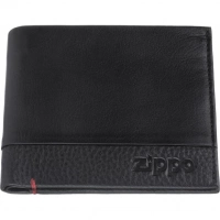 Портмоне ZIPPO с защитой от сканирования RFID, чёрное, натуральная кожа, 10,51,59 см купить в 
